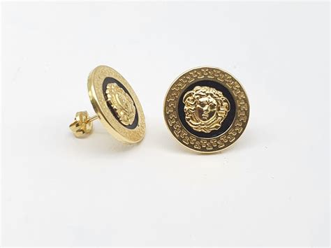 pendientes versace hombre oro